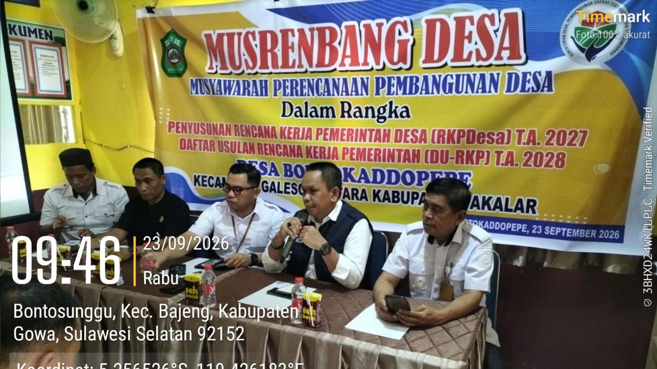 Penyusunan RKPDes Bontokaddopepe Takalar untuk Tahun T.A 2027 dan Daftar usulan rencana kerja pemerintah T.A 2028