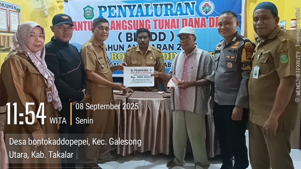Penyaluran BLT-DD Periode Juli-September 2025 di Desa Bontokaddopepe
