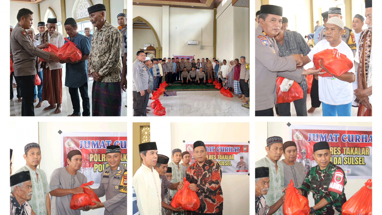 Jum'at Curhat dan Pembagian Sembako di Desa Bontokaddopepe