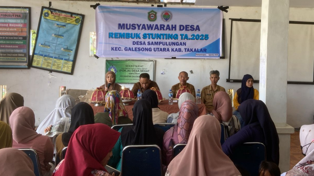 Musyawarah Desa Rembuk Stunting di Desa Sampulungan