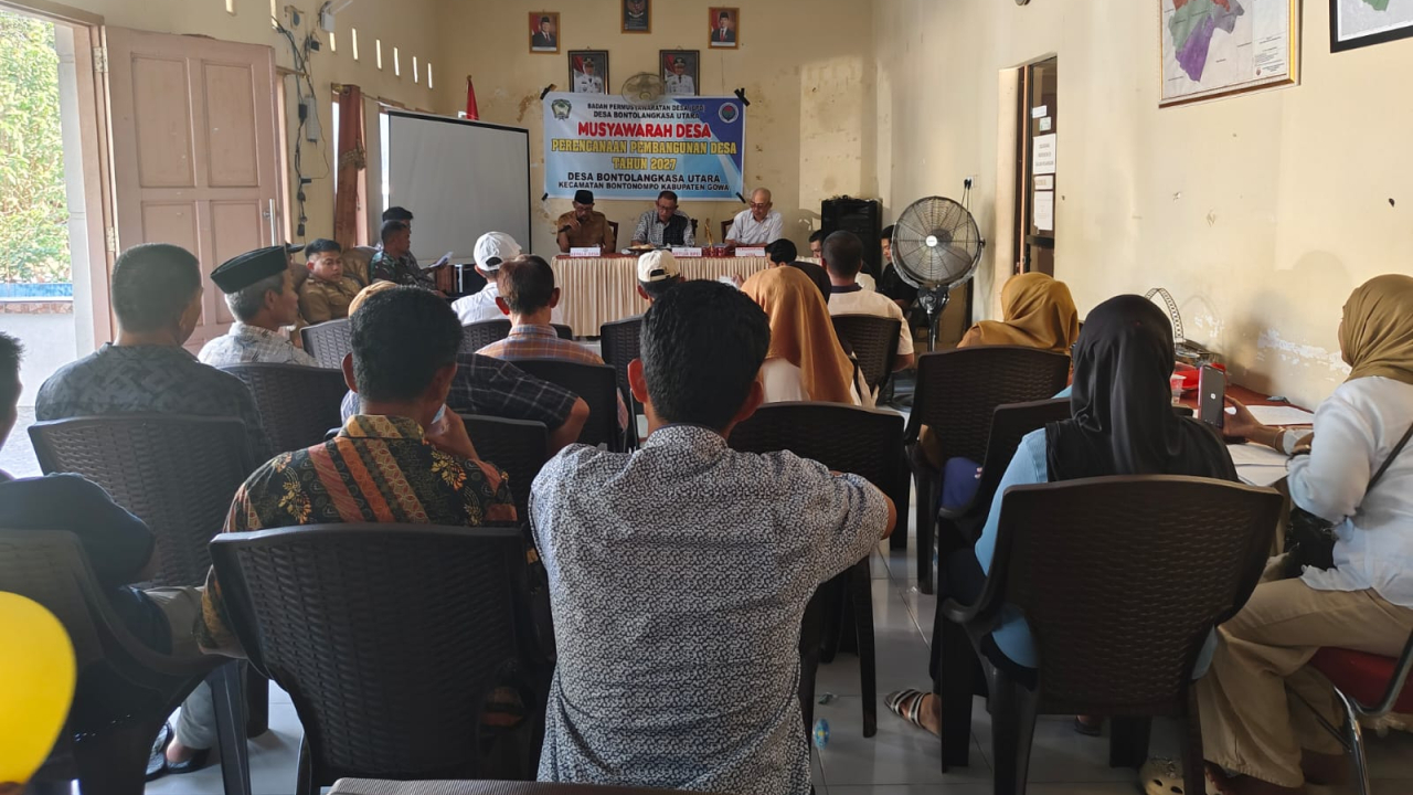 Musyawarah Perencanaan Pembangunan Desa Bontolangkasa Utara Gowa