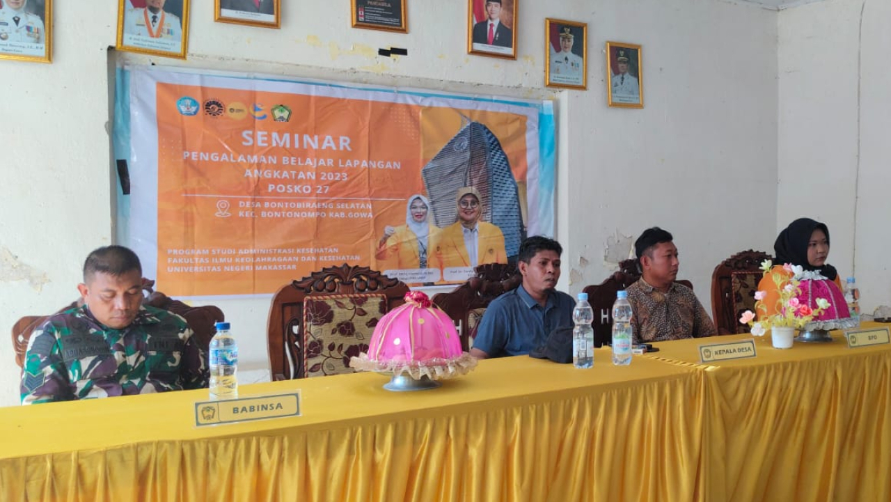 Mahasiswa PBL UNM Posko 27 Angkatan 2023 Gelar Seminar Akhir di Desa Bontobiraeng Selatan