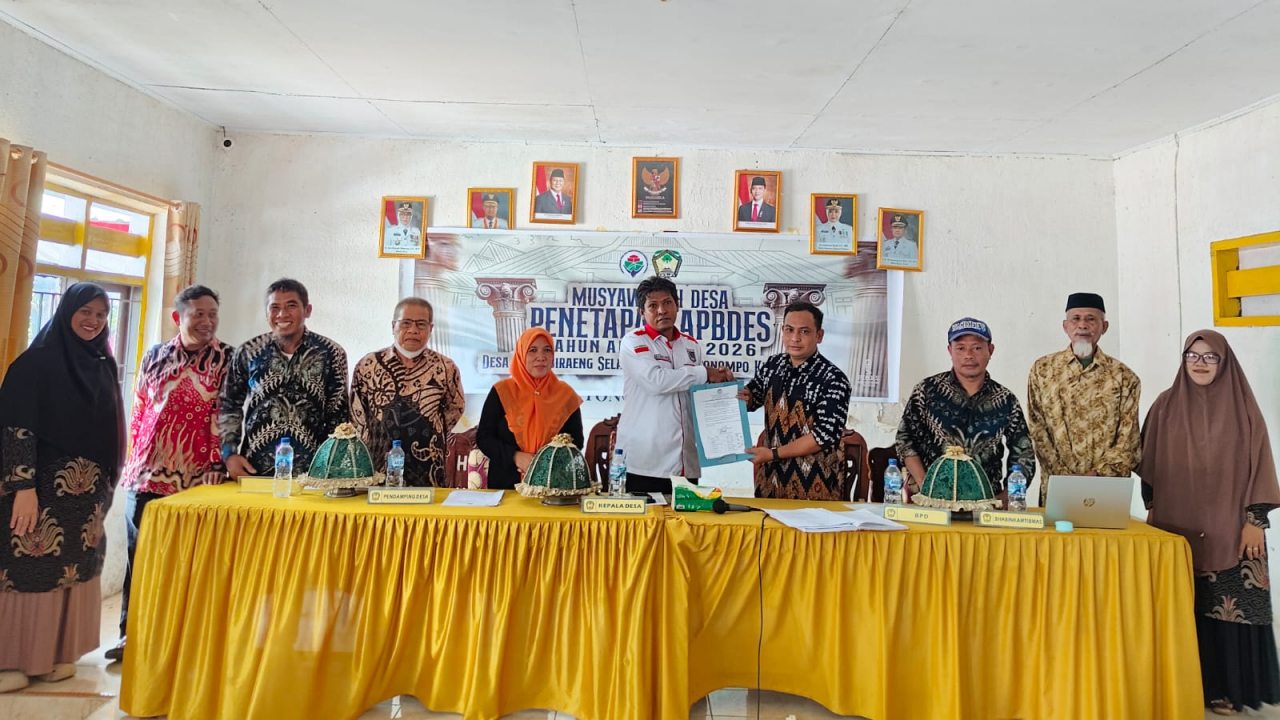 Musyawarah Desa Penetapan APBDes Tahun Anggaran 2026 Digelar di Desa Bontobiraeng Selatan