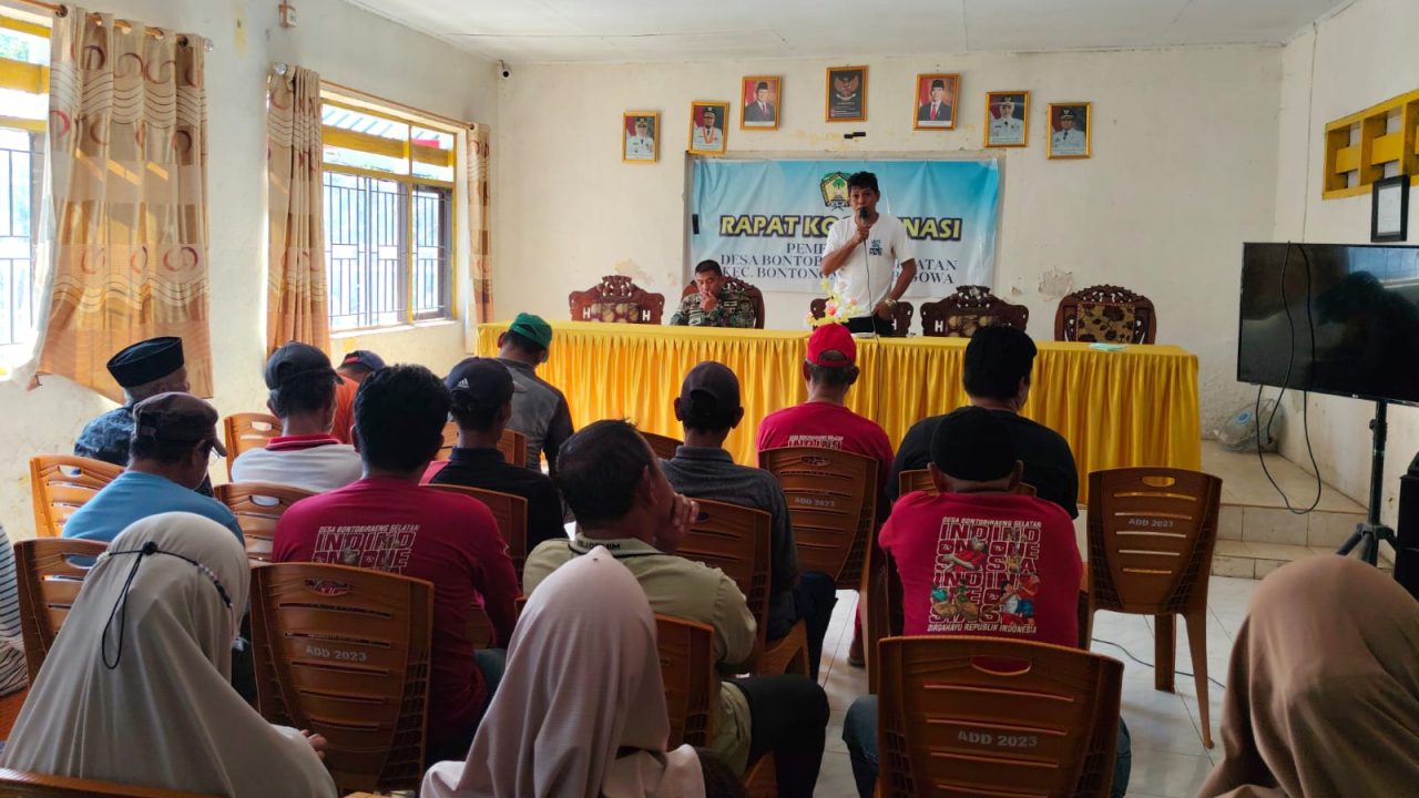 Pemerintah Desa Bontobiraeng Selatan Gelar Rapat Koordinasi Bahas Keamanan dan Isu Hangat di Kabupaten Gowa