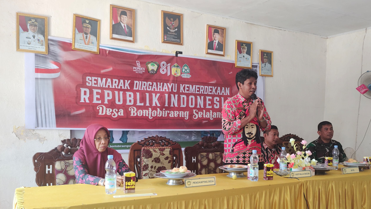 Pembukaan Semarak Dirgahayu Kemerdekaan ke-81 RI Desa Bontobiraeng Selatan Resmi Digelar