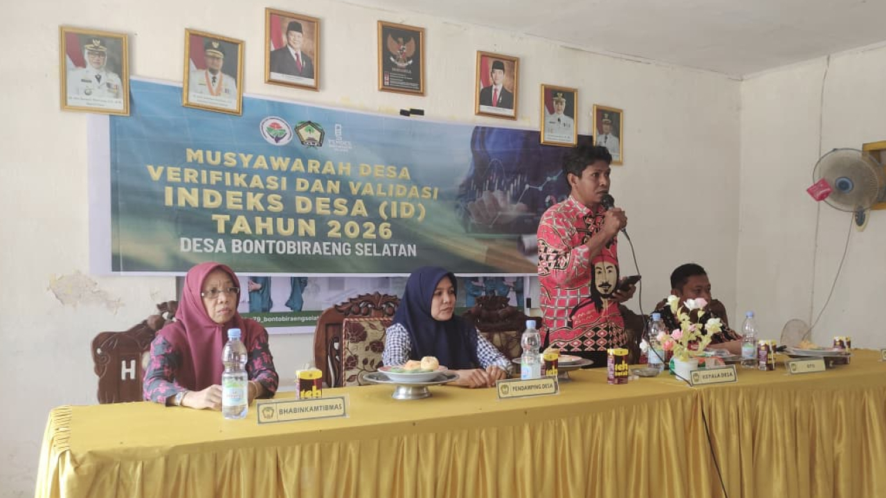 Musyawarah Desa Verifikasi dan Validasi Indeks Desa Tahun 2026 Digelar di Bontobiraeng Selatan