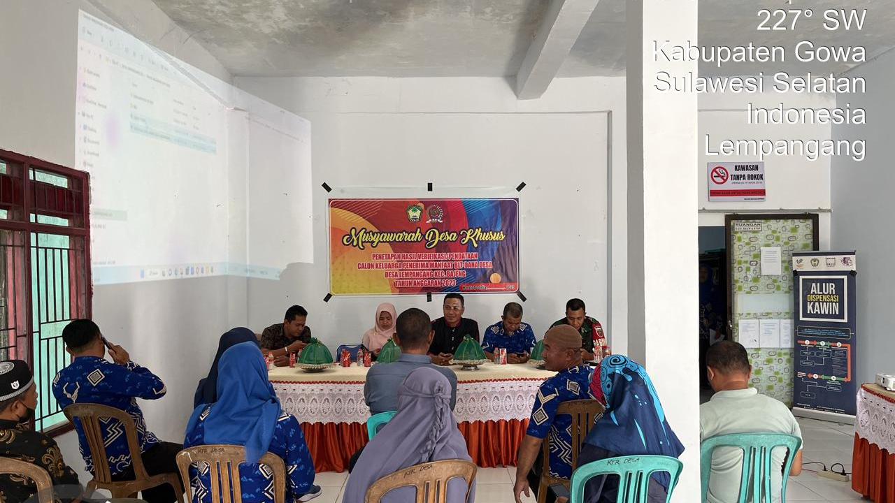 Musyawarah Desa Khusus Penetapan Penerima BLT Tahun Anggaran 2023 di Desa Lempangang