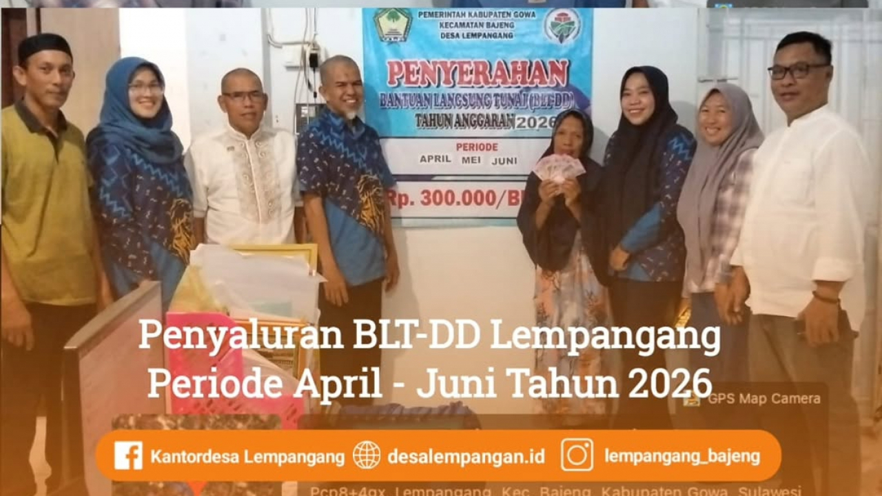 Penyaluran BLT-DD Lempangang Periode April Mei dan Juni 2026