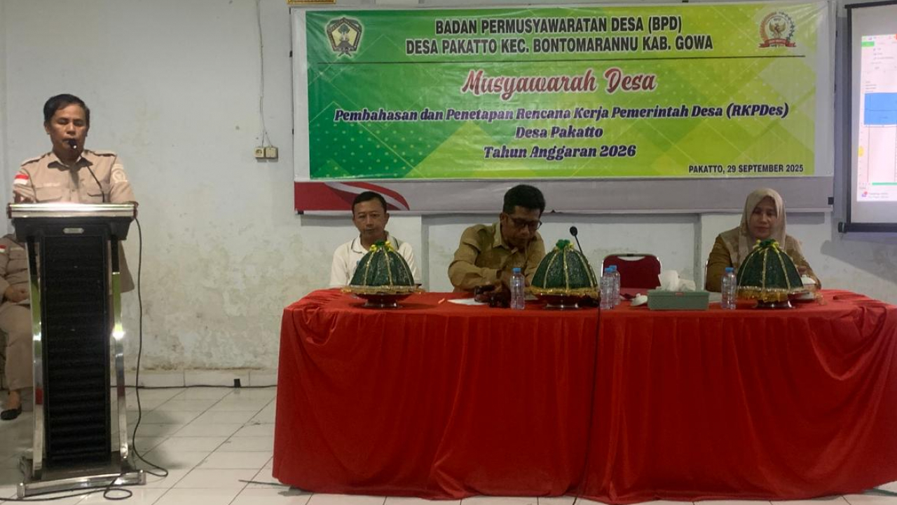 RKPDes 2026 Pakatto Ditetapkan: Hasil Musyawarah Desa