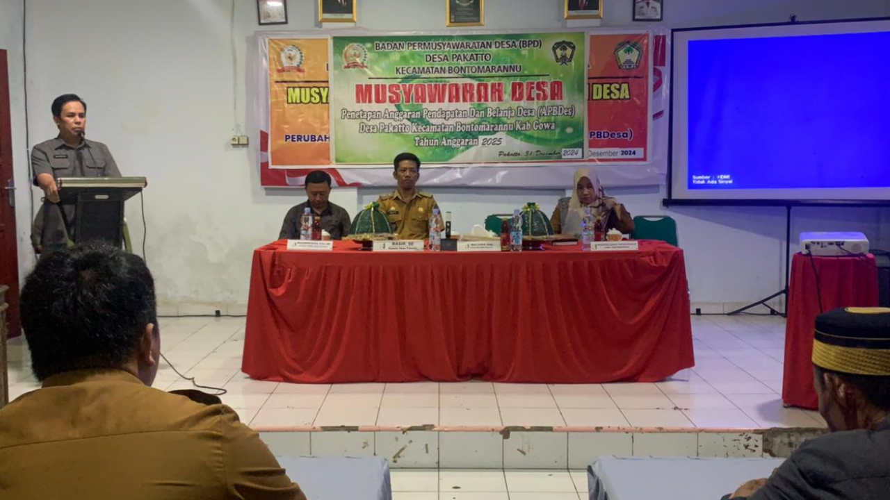Musyawarah Desa Pakatto Tetapkan APBDesa Tahun Anggaran 2025