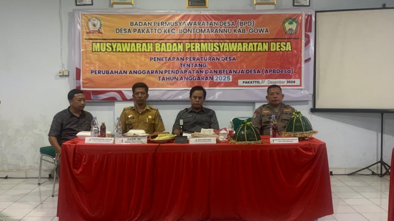 Musyawarah BPD Desa Pakatto dalam Penetapan APBDes Tahun Anggaran 2025