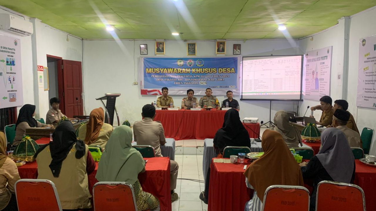 Musyawarah Desa Pakatto Tetapkan Penerima BLT Dana Desa Tahun 2025