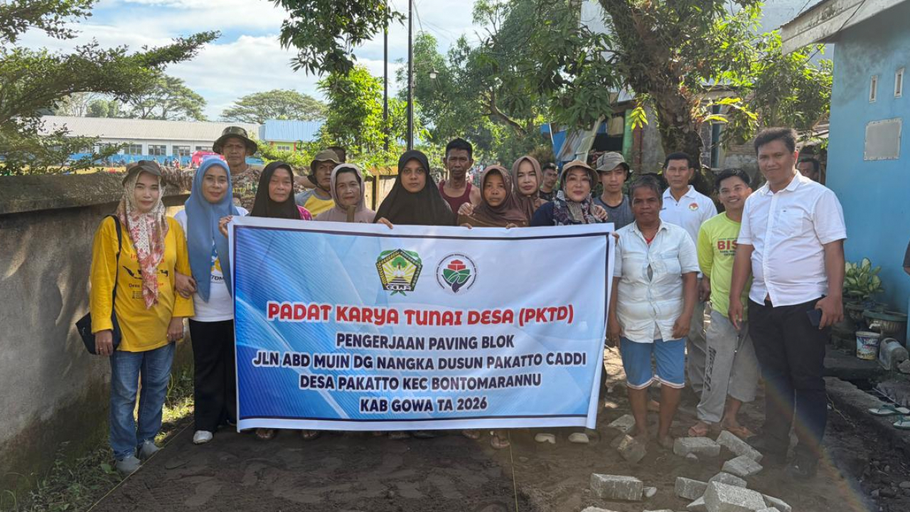 PADAT KARYA TUNAI (PKTD) PENGERJAAN PAVING BLOK JL. H. MUING DG. DANGKA DUSUN PAKATTO CADDI DEA PAKATTO TAHUN ANGGARAN 2026