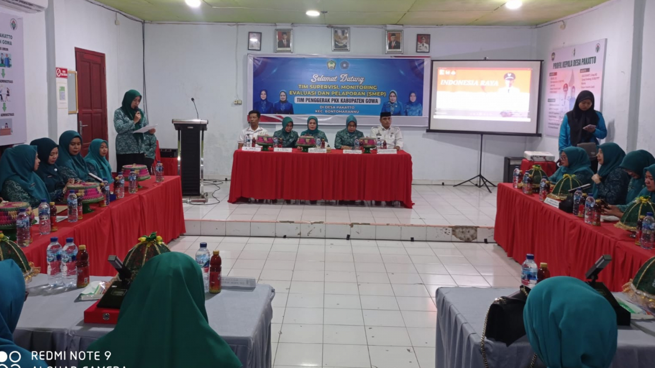 SUPERVISI, MONITORING, EVALUSI, DAN PELAPORAN (SMEP) DESA PAKATTO TIM PENGGERAK PKK KABUPATEN GOWA DIDESA PAKATTO.
