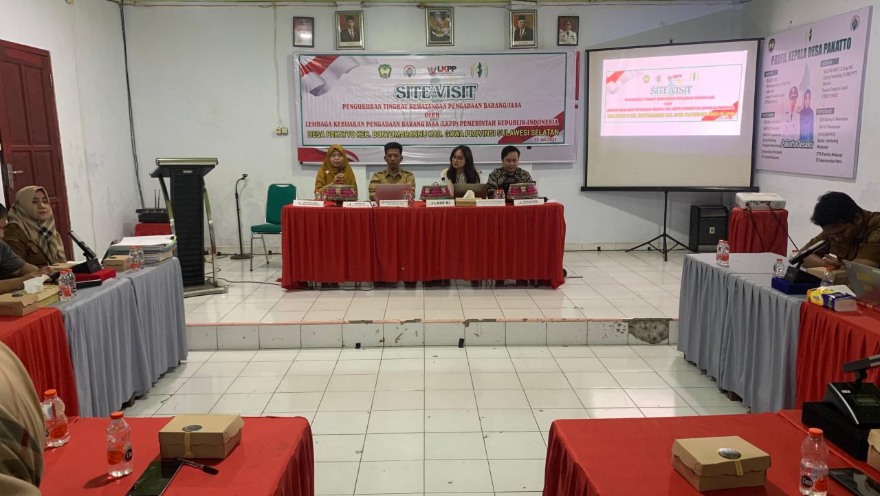SITE VISIT: PENGUKURAN TINGKAT KEMATANGAN PENGADAAN BARANG DAN JASA OLEH LEMBAGA KEBIJAKAN PENGADAAN BARANG DAN JASA (LKPP) PEMERINTAH REPUBLIK INDONESIA
