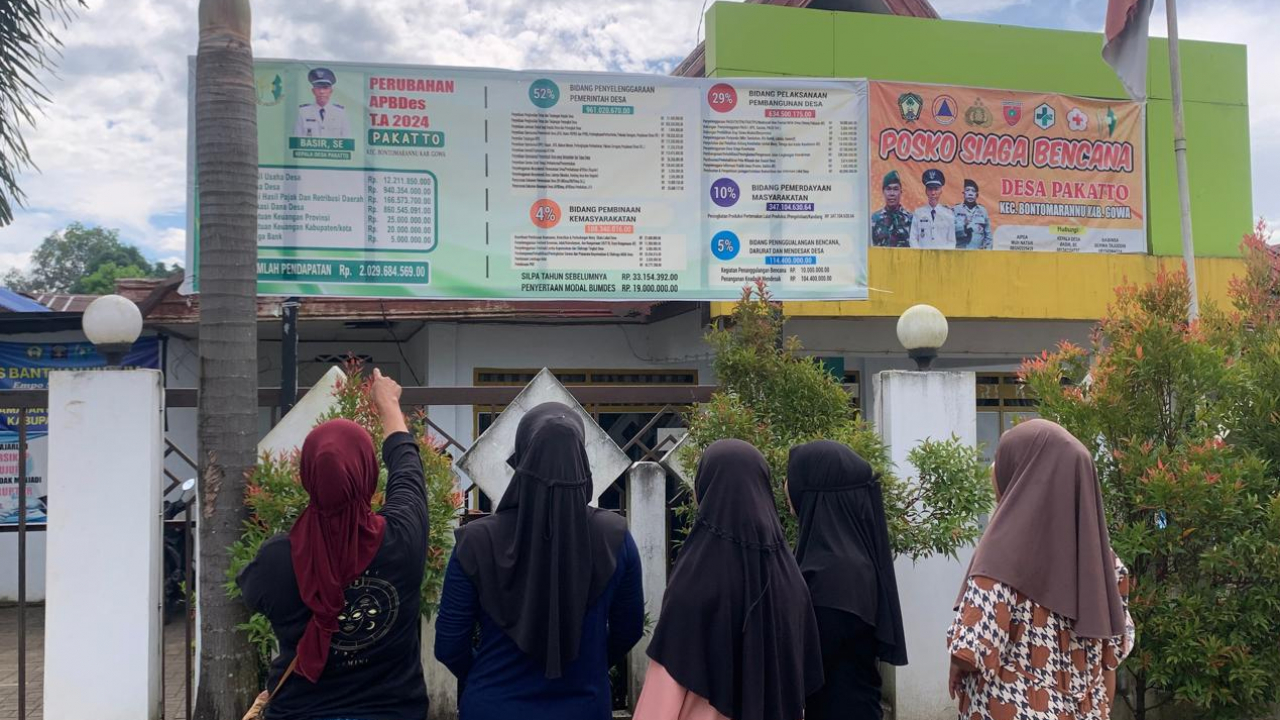 Transparansi APBDes 2024 Desa Pakatto, Kecamatan Bontomarannu, Kabupaten Gowa