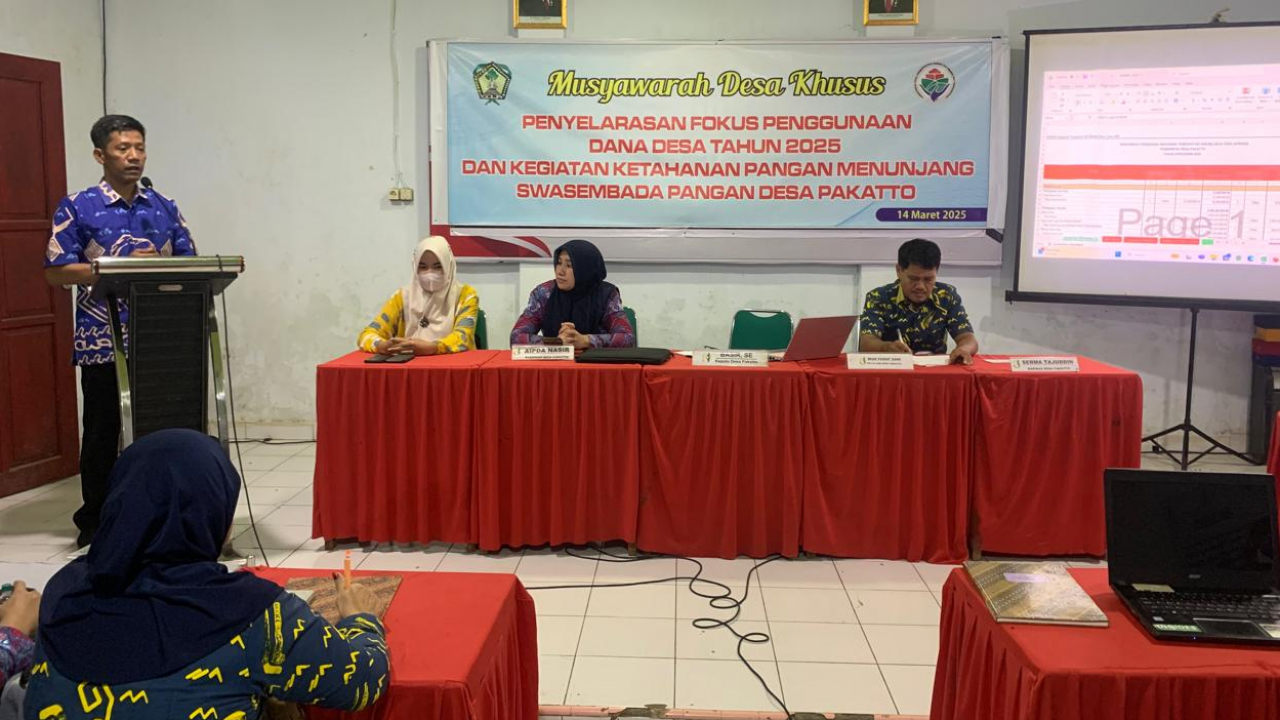 Musyawarah Desa Pakatto: Merumuskan Penggunaan Dana Desa dan Ketahanan Pangan Tahun 2025