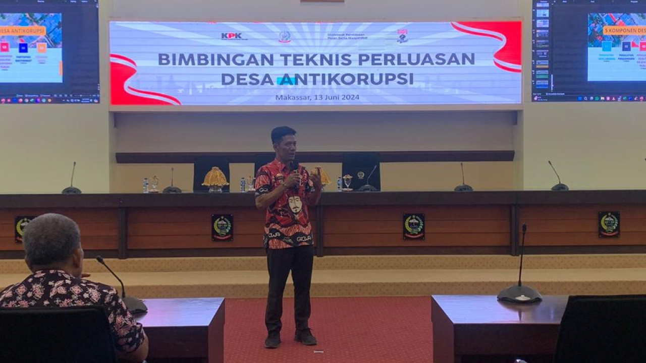 KPK BIMTEK 21 CALON DESA ANTI KORUPSI DI KANTOR GUBERNUR SULAWESI SELATAN