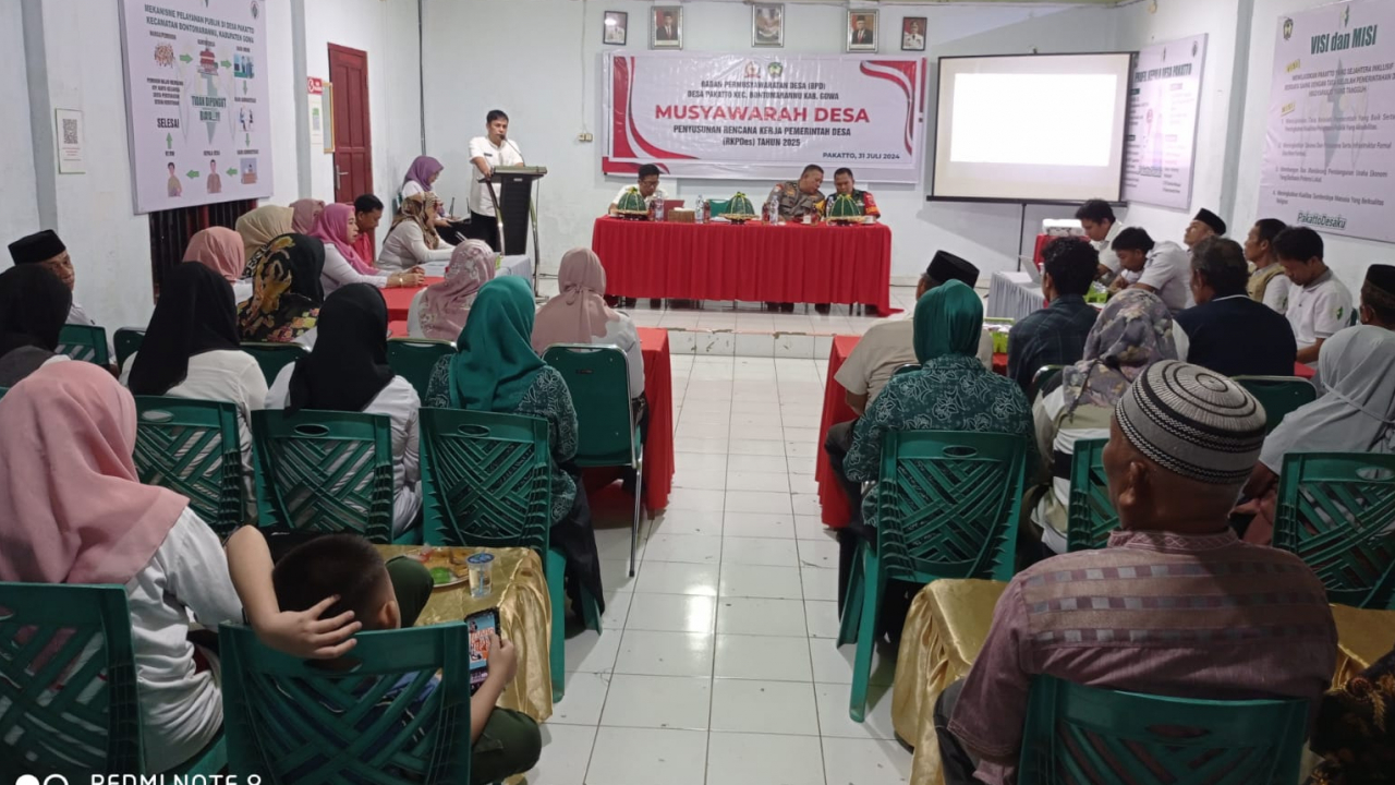 MUSYAWARAH DESA PAKATTO PENYUSUSNAN RENCANA KERJA PEMERINTAH DESA (RKPDES) TAHUN ANGGARAN 2025