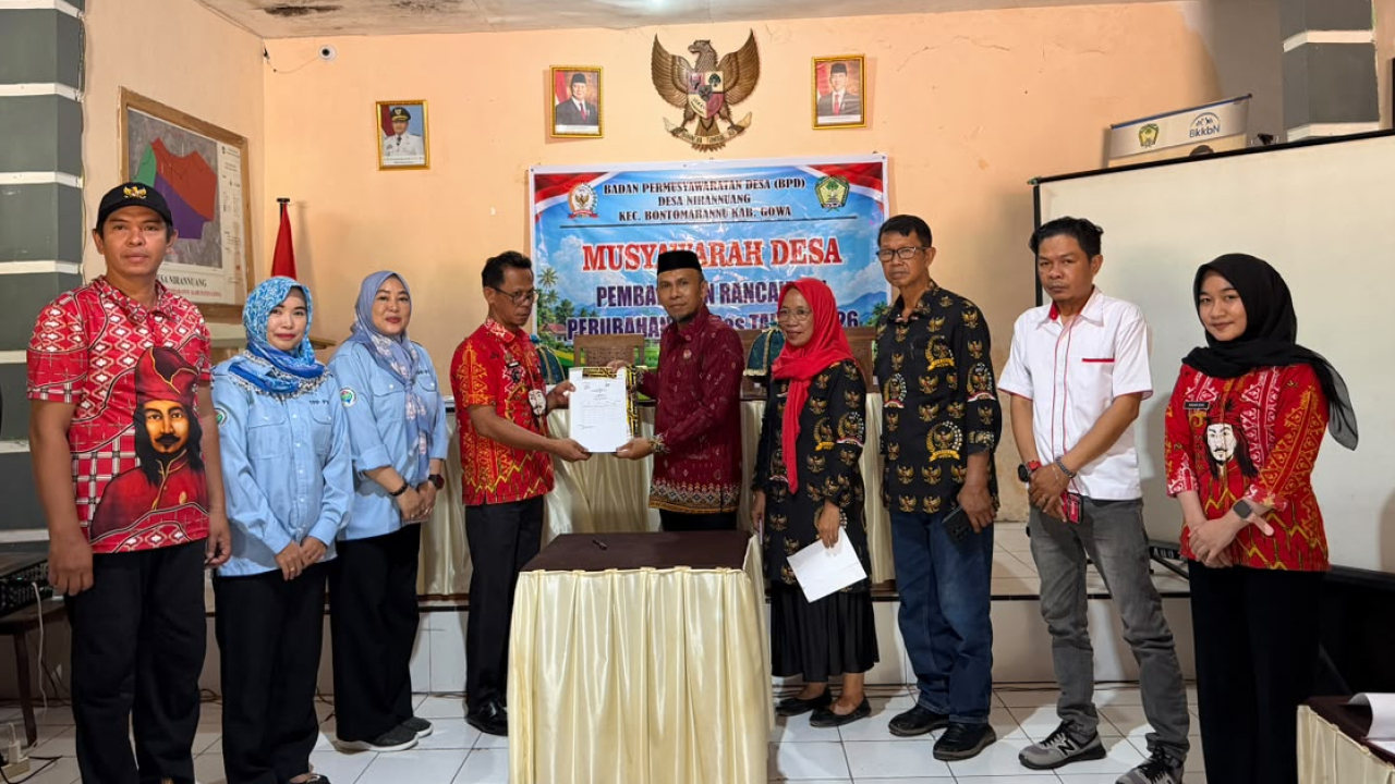 Pemerintah Desa Nirannuang Sukses Gelar Musyawarah Desa Bahas Rancangan Perubahan APBDes 2026
