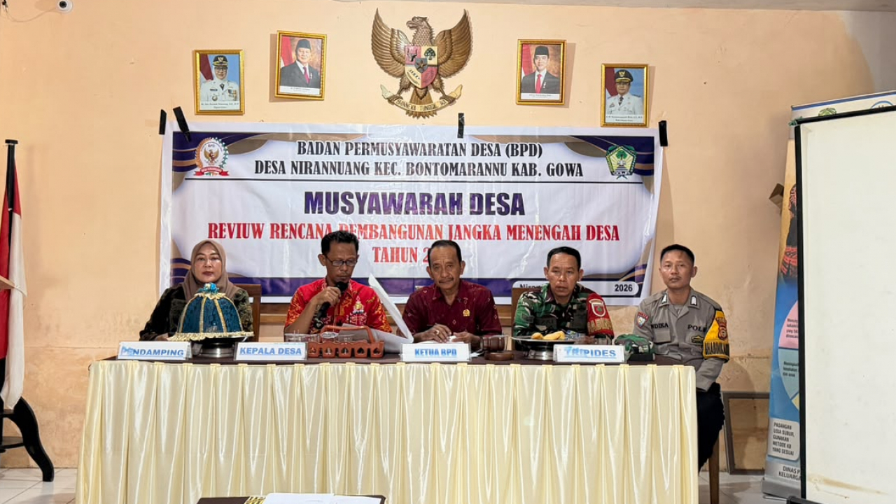 Evaluasi Target Pembangunan, Pemerintah Desa Nirannuang Gelar Review RPJMDes Tahun 2026