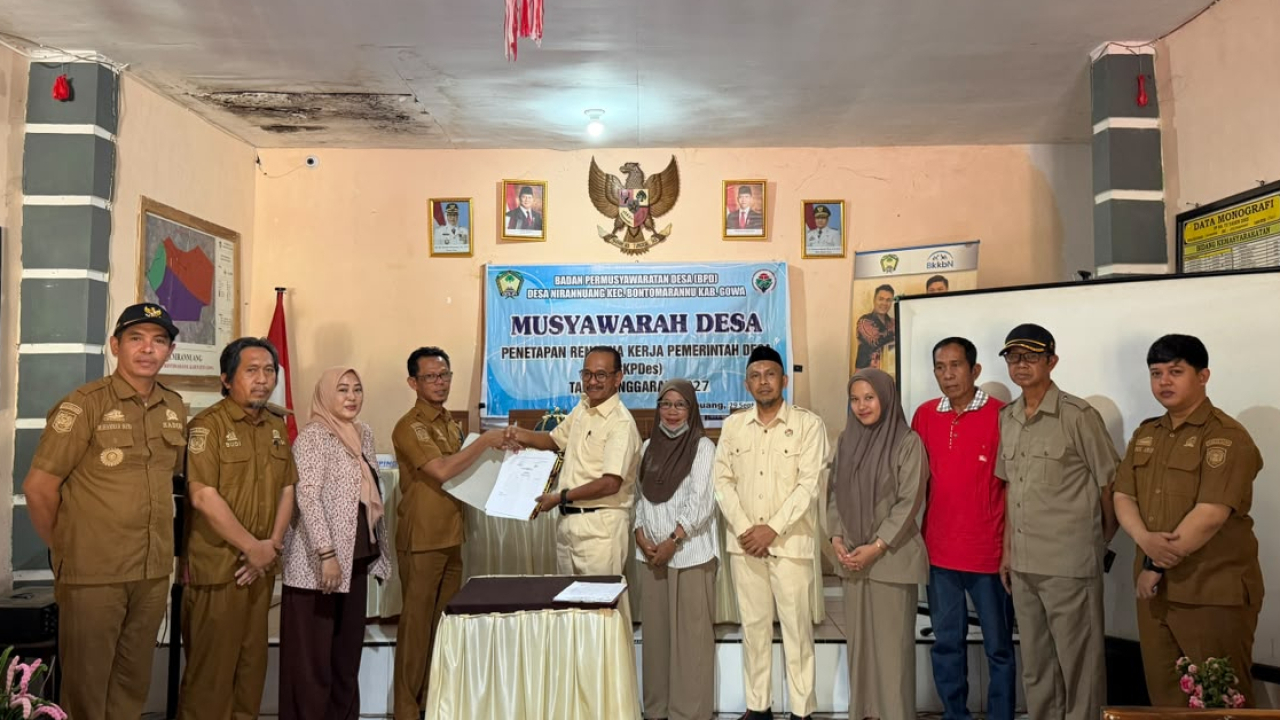 Musyawarah Desa Penetapan RKPDes Tahun Anggaran 2027 dan Penetapan Perdes RKPDes Tahun Anggaran 2027