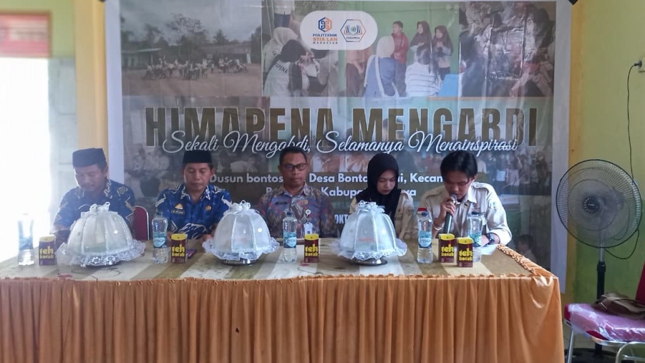 POLITEKNIK STIA LAN MAKASSAAR HIMAPENA MENGABDI Sekali Mengabdi, Selamanya Menginspiras di Desa Bontomanai