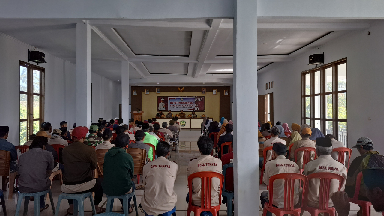 Perkuat Sinergitas, Pemerintah Desa Tonasa Gelar Rapat Koordinasi Lingkup Pemerintahan