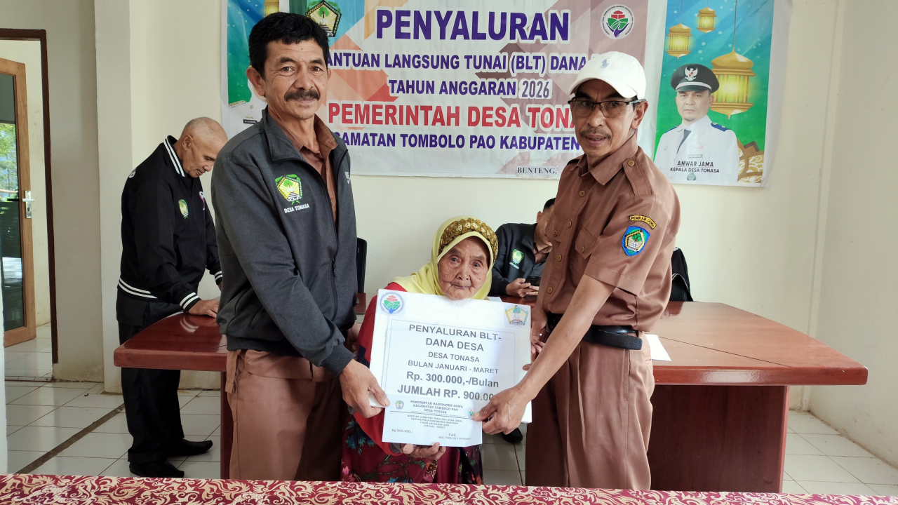 Pemerintah Desa Tonasa Salurkan BLT Dana Desa TA 2026 Tahap Pertama kepada 11 KPM