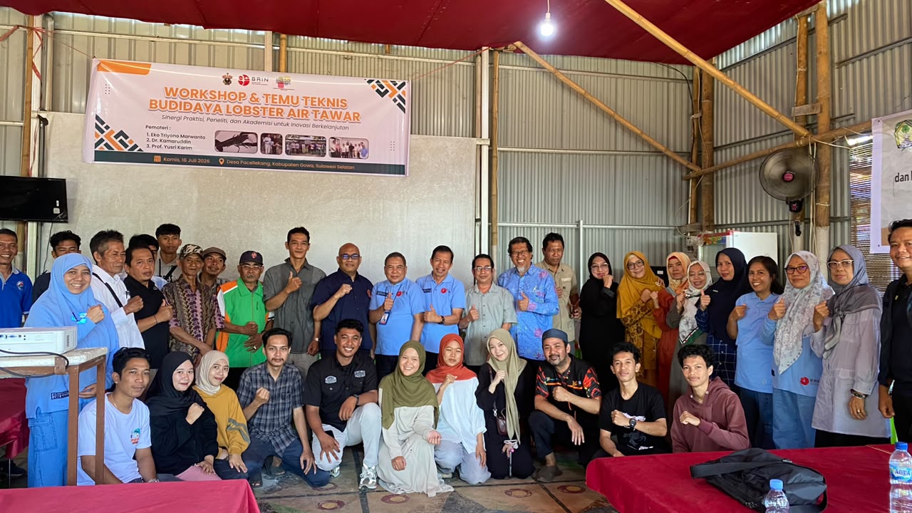 Workshop & Temu Teknis Budidaya Lobster Air Tawar Perkuat Sinergi Praktisi, Peneliti, dan Akademisi di Desa Pacellekang