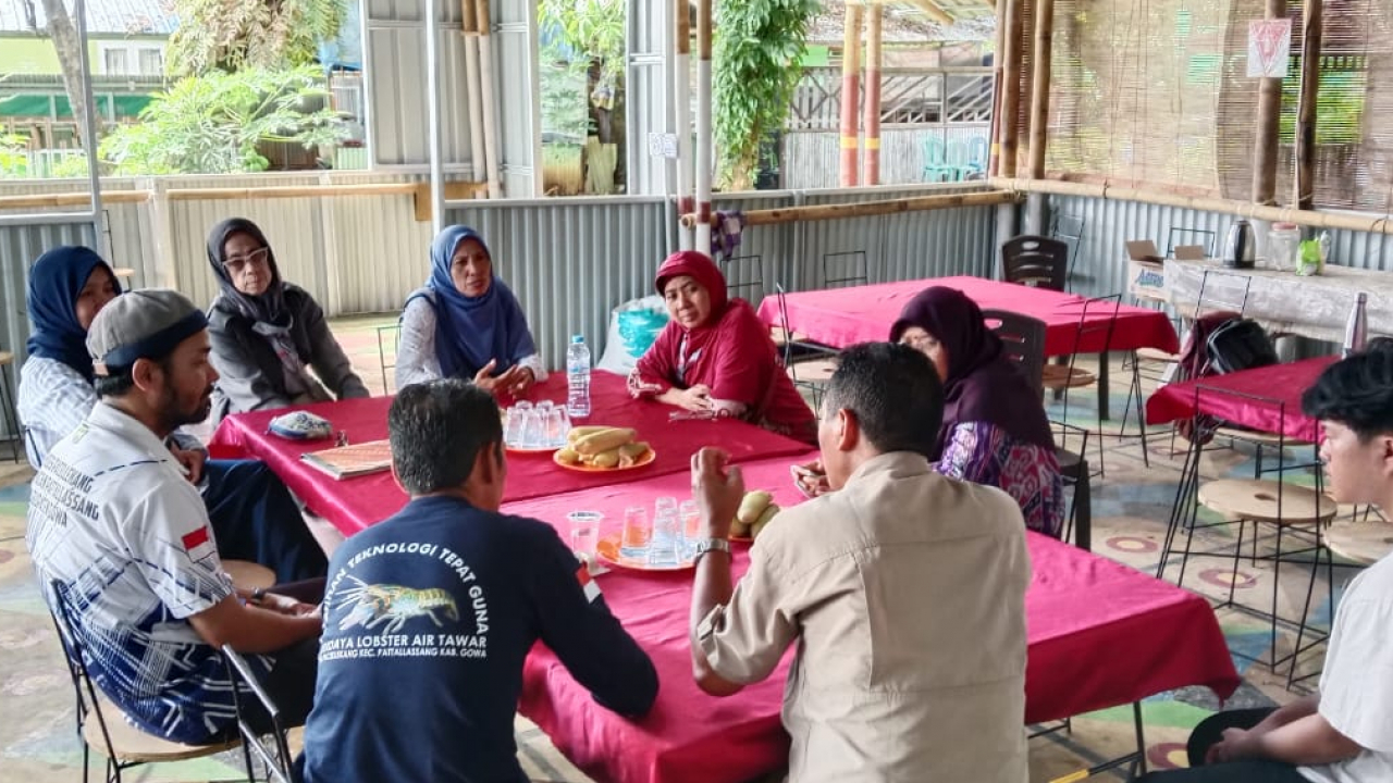 BRIN Kaji Potensi dan Kendala Budidaya Lobster Air Tawar di BUMDes Pacellekang