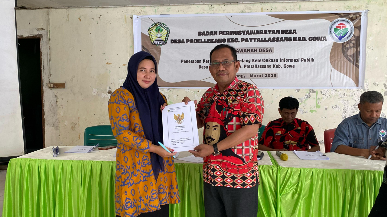 Desa Pacellekang Tetapkan Perdes Keterbukaan Informasi Publik