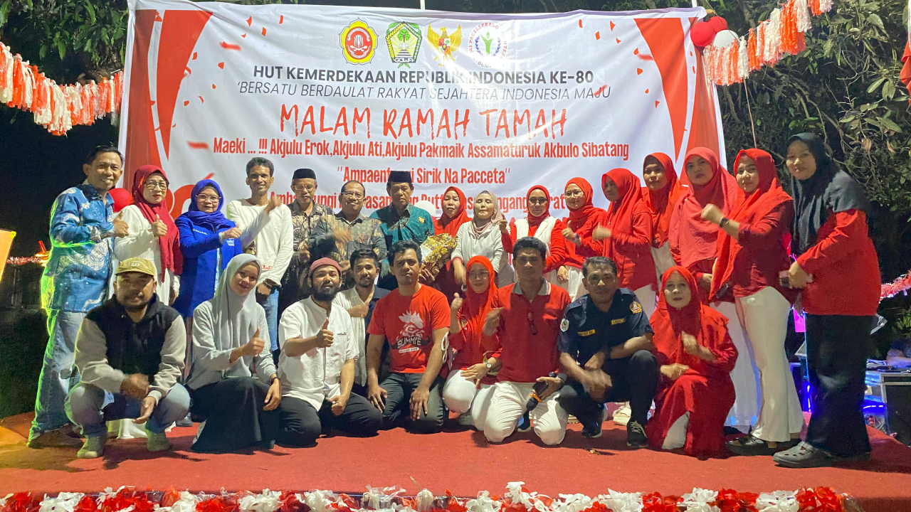Malam Ramah Tama Semarakkan HUT RI Ke-80 di Desa Pacellekang