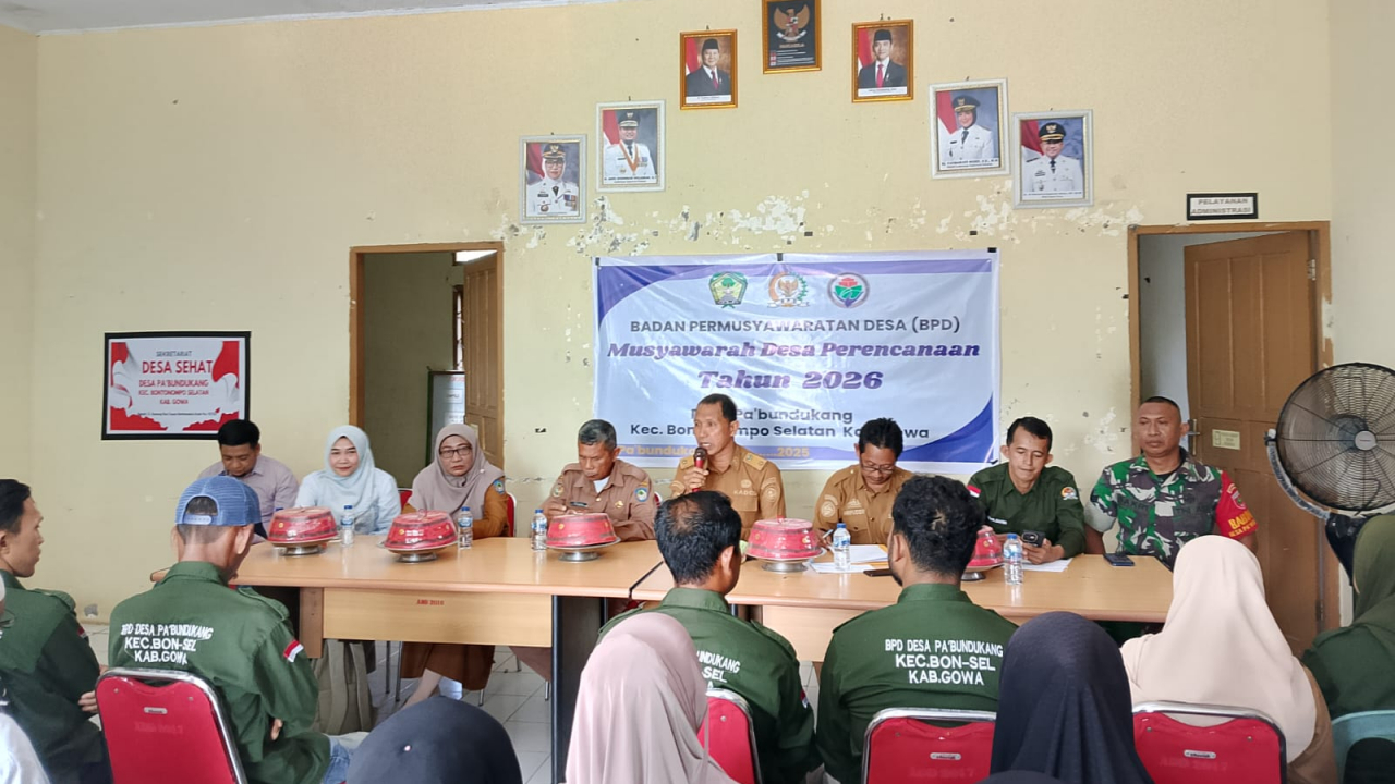 Musyawarah Desa Pabundukang Rancang Tahun Anggaran 2026