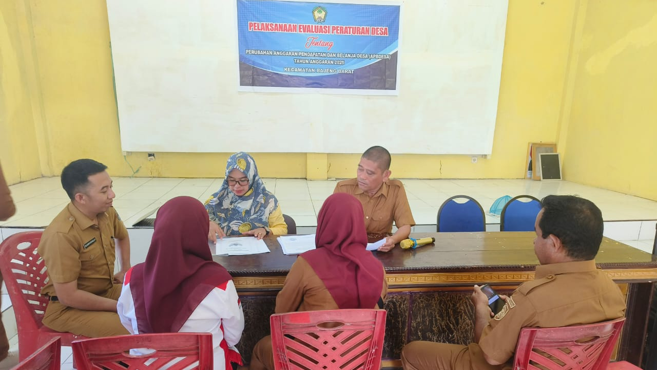 Evaluasi Peraturan Desa tentang Perubahan APBDesa Tahun Anggaran 2025 di Kecamatan Bajeng Barat
