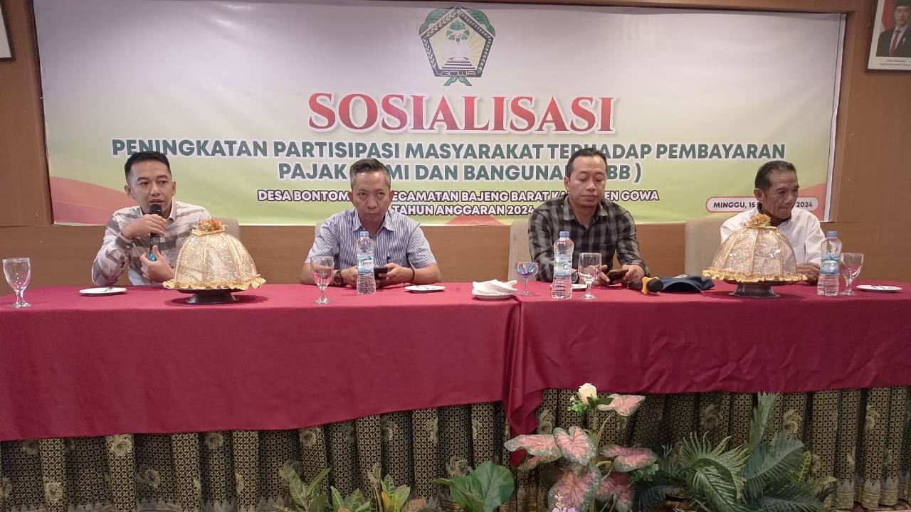 SOSIALISASI PENINGKATAN PARTISIPASI MASYARAKAT TERHADAP PEMBAYARAN PAJAK BUMI DAN BANGUNAN (PBB )