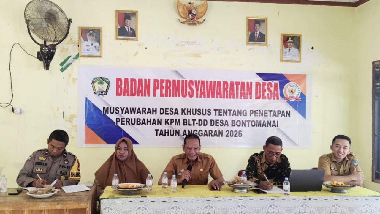 Musyawarah Desa Bontomanai Bahas Perubahan KPM BLT Dana 2026