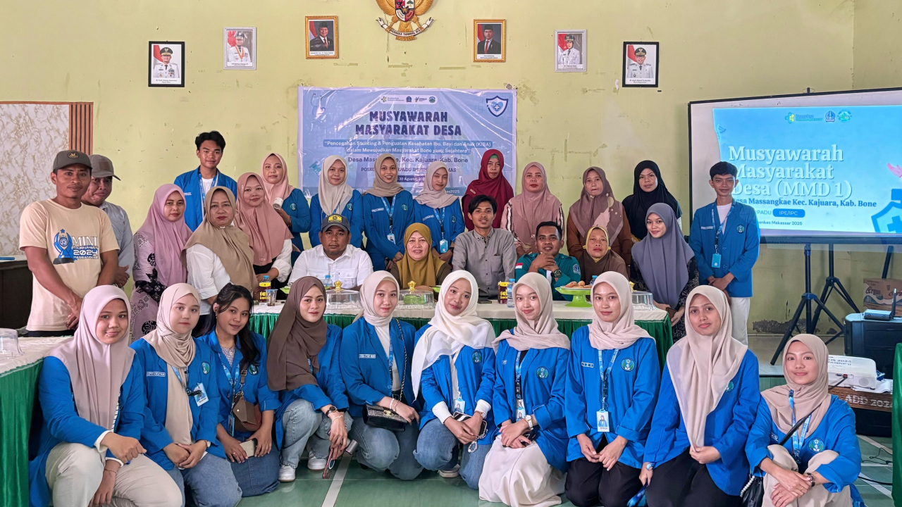 Pelaksanaan Musyawarah Masyarakat Desa (MMD 1) oleh Mahasiswa PKL Poltekkes Makassar di Desa Massangkae
