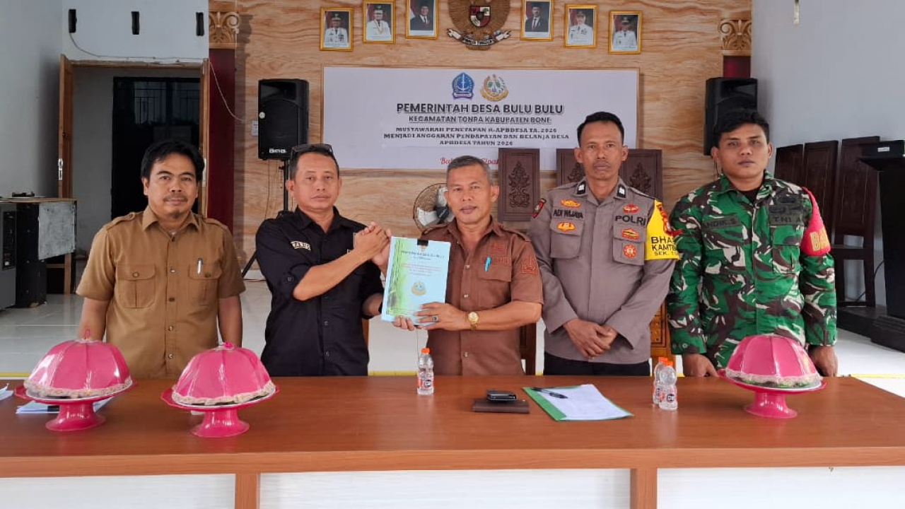 TRANSPARANSI ANGGARAN DESA DIJAGA, PEMDES DAN BPD BULU BULU GELAR MUSDES PERTANGGUNGJAWABAN APBDES 2025