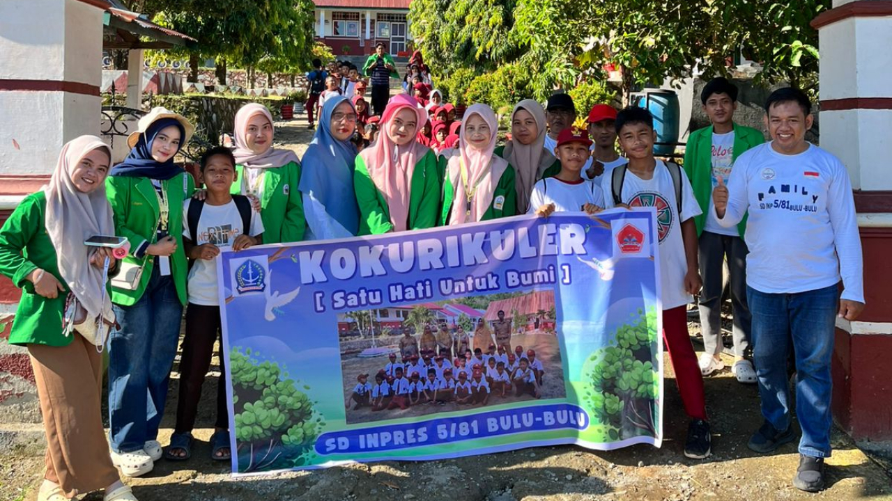 “SATU HATI UNTUK BUMI” TEMA KOKURIKULER SISWA SD. INP 5/81 BULU BULU KOLABORASI KADER KESEHATAN DESA DAN KKN IAIN BONE ANGKT. 10