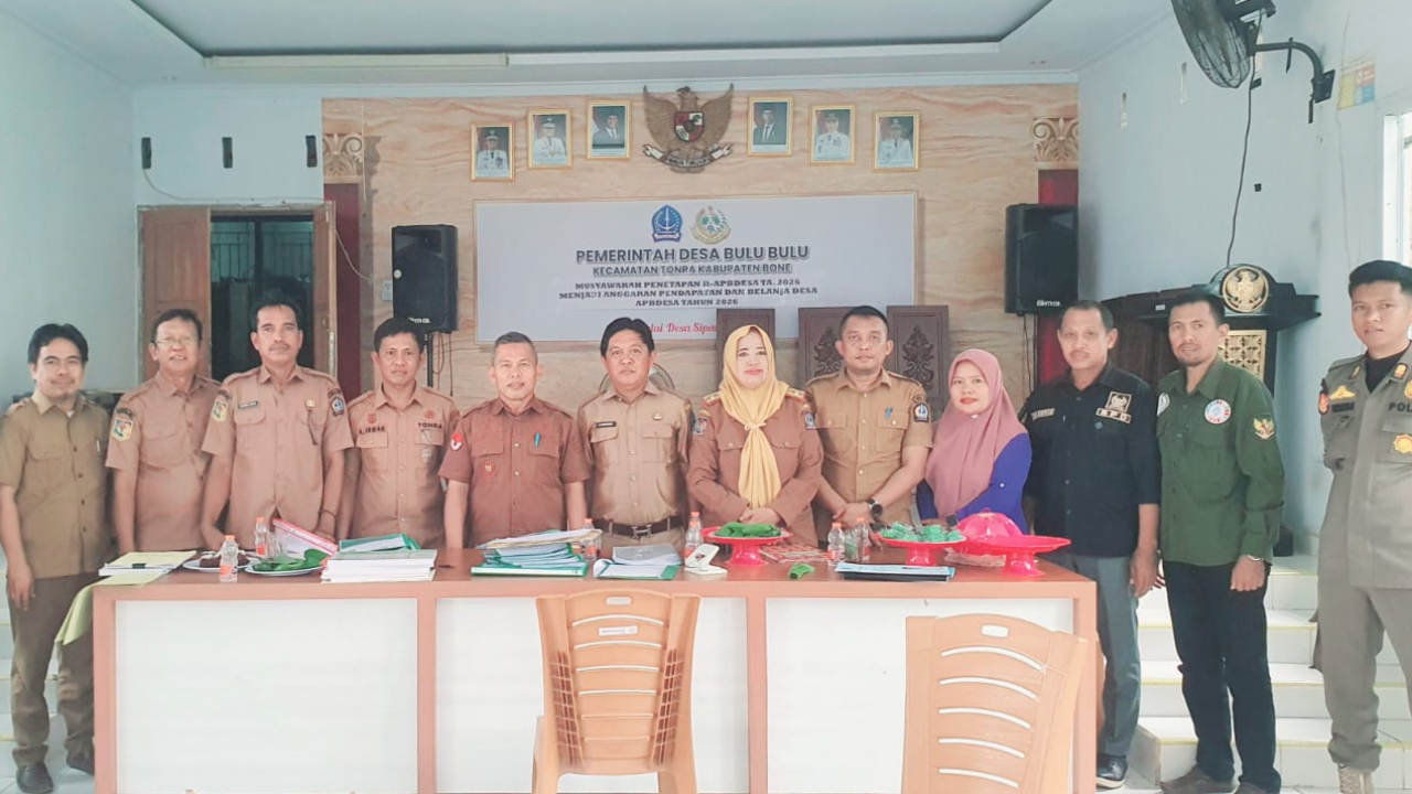 Diawasi Kecamatan, BPD hingga TNI–Polri, APBDes 2025 Desa Bulu Bulu Dimonitoring
