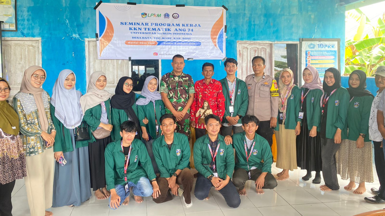 SEMINAR PROGRAM KERJA KKN TEMATIK ANGK. 74 UMI DI DESA DATA KEC. MARE KAB. BONE