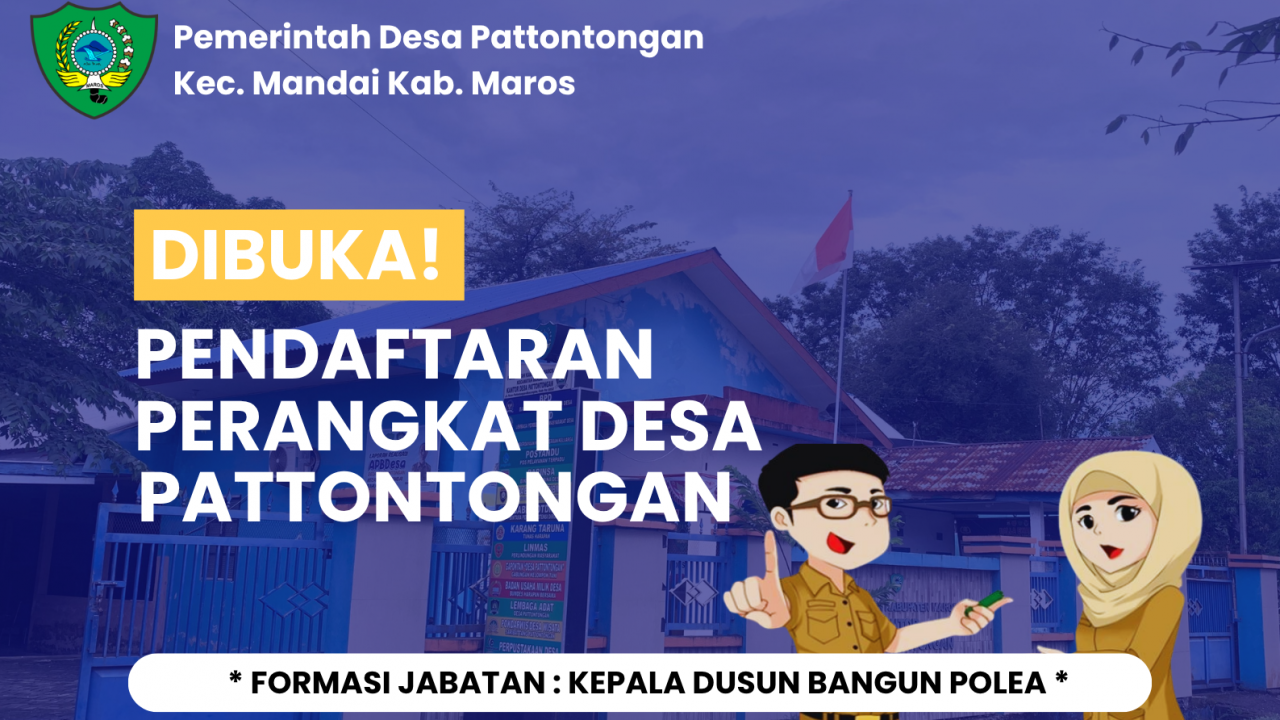 Pengumuman Pendaftaran Calon Perangkat Desa Jabatan Kepala Dusun Bangun Polea