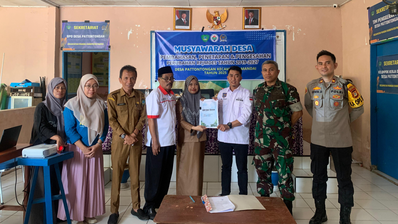 Musyawarah Desa Pattontongang Penetapan dan Pengesahan Perubahan RPJMDes 2019-2027