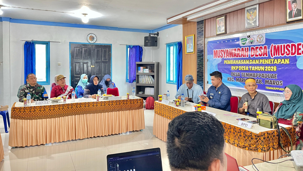 Pembahasan, Penyepakatan, dan Penetapan RKPDesa Tahun 2026 Desa Temmappaduae Berjalan Lancar