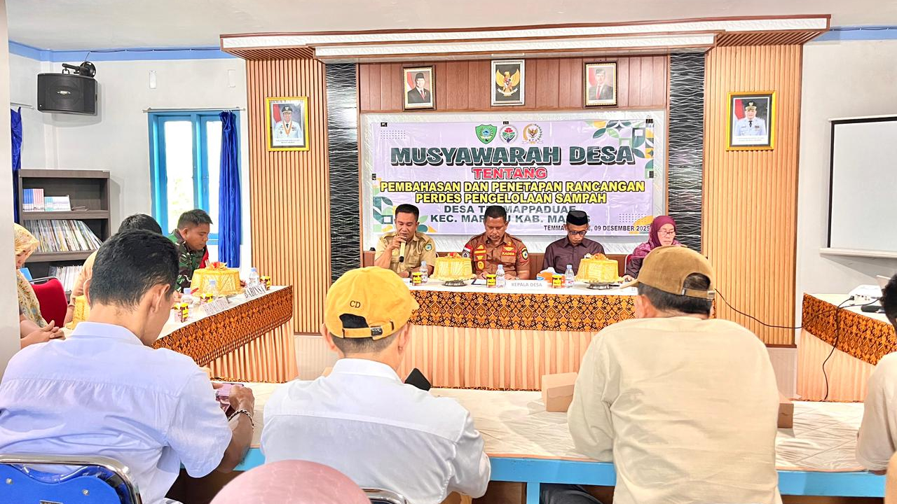 Musyawarah Desa Temmappaduae: Pembahasan Dan Penetapan Rancangan Perdes Pengelolaan Sampah