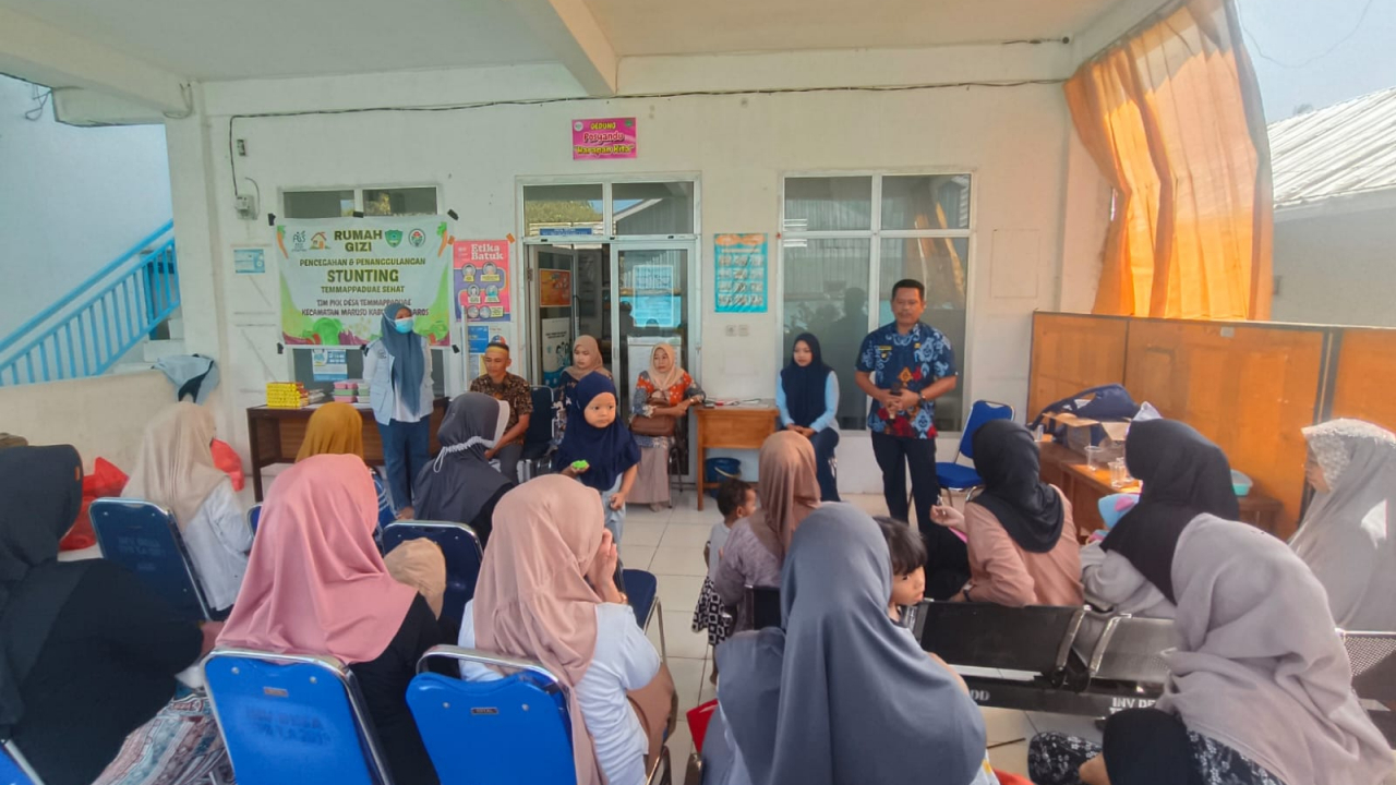 Kegiatan Edukasi dan Evaluasi Program Penanganan Stunting di Desa Temmappaduae