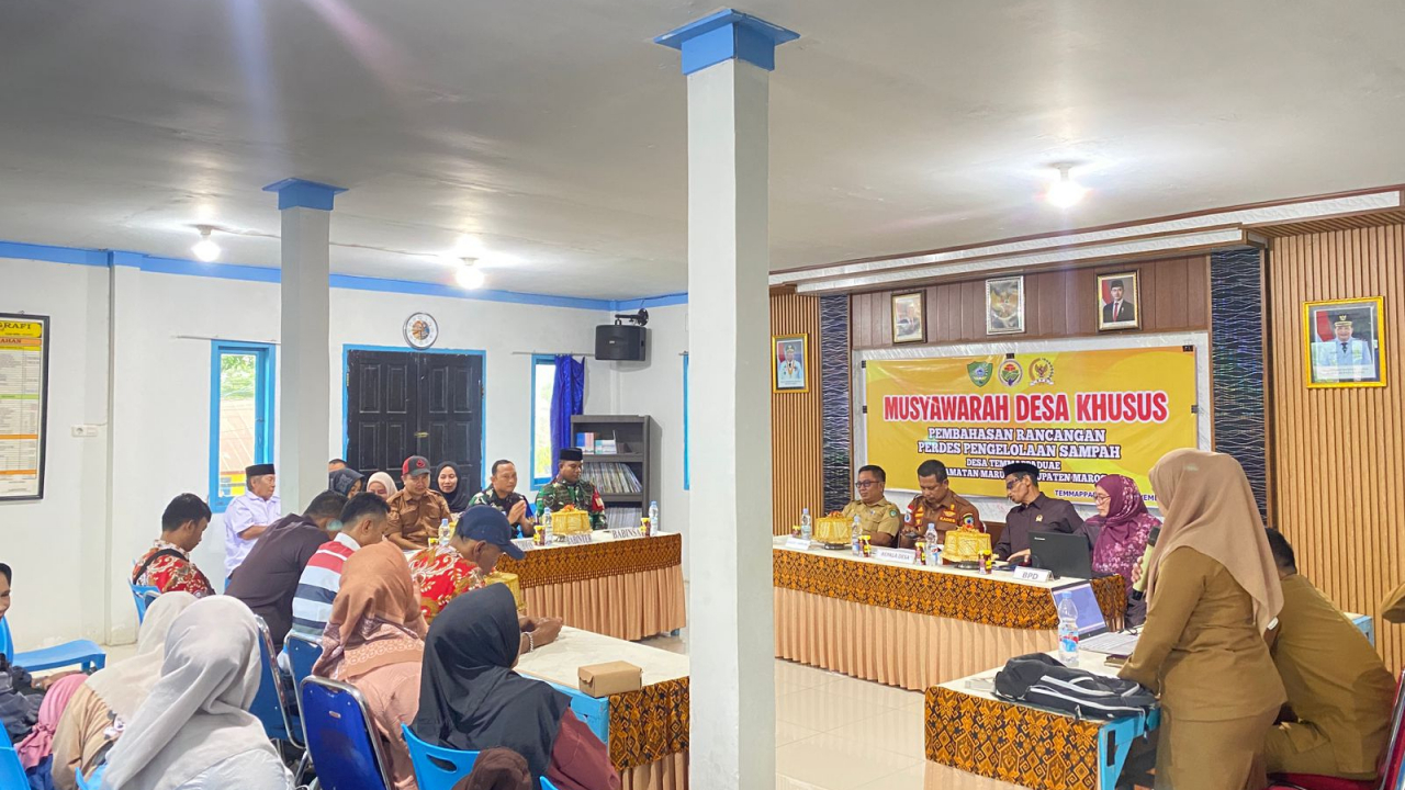 Musdes Pembahasan Rancangan Perdes Pengelolaan Sampah Desa Temmappaduae Berjalan Lancar