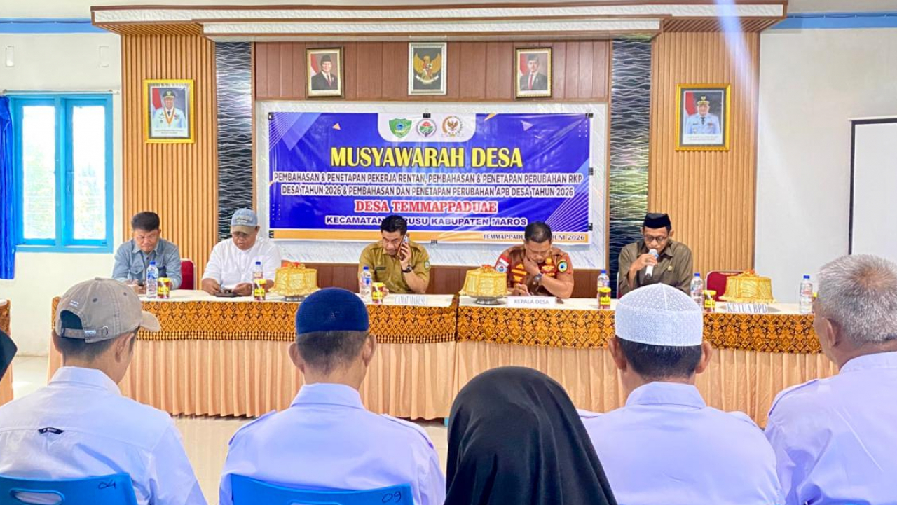 Musyawarah Desa Temmappaduae Bahas dan Tetapkan Pekerja Rentan, Perubahan RKP Desa, dan Perubahan APBDes Tahun 2026