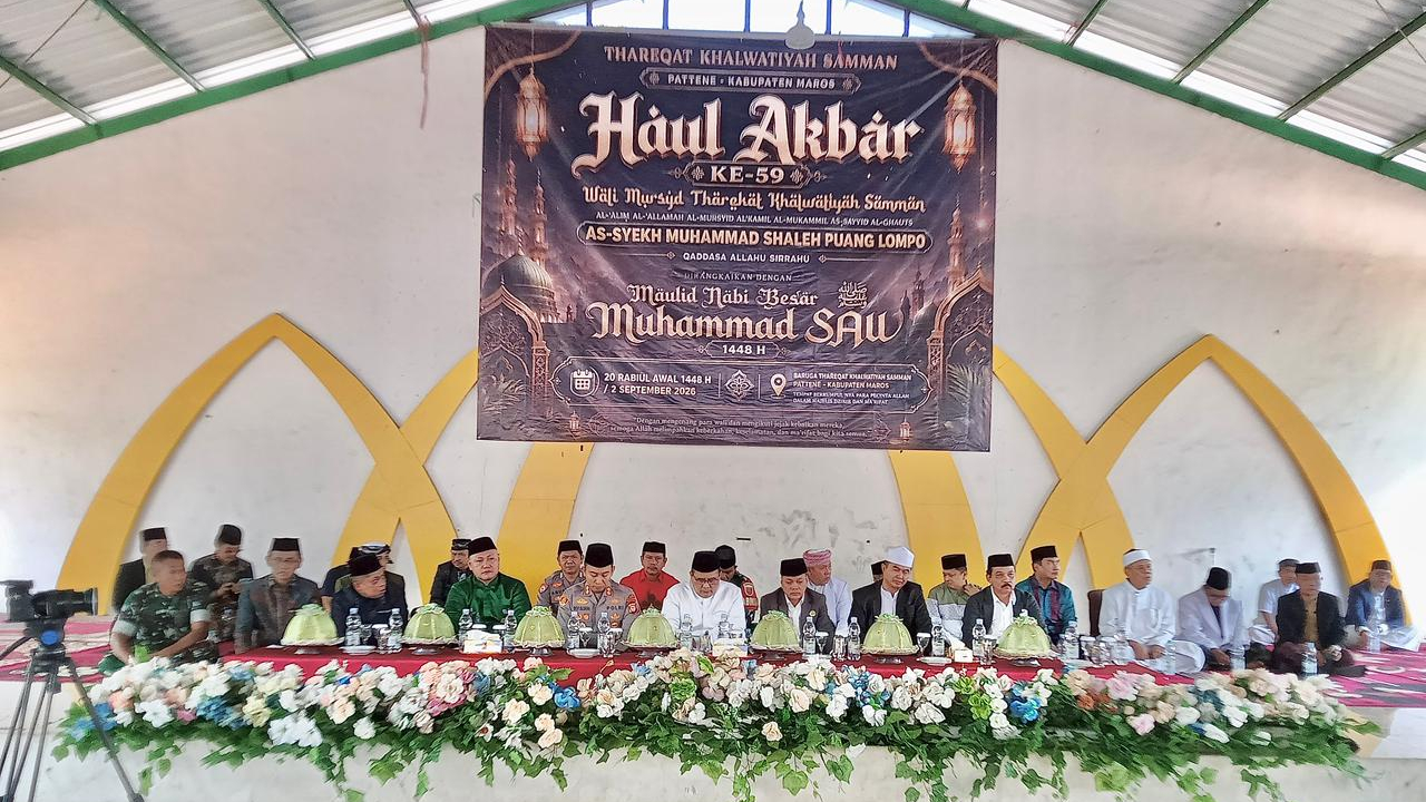 Haul Akbar Tarekat Khalwatiyah Samman ke-59 Dirangkaikan Maulid Nabi Muhammad SAW 1448 H, Dihadiri Sejumlah Pejabat Kabupaten Maros